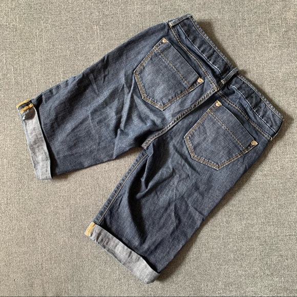 Banana Republic dark wash Bermuda shorts size 2 26 - Picture 2 of 6